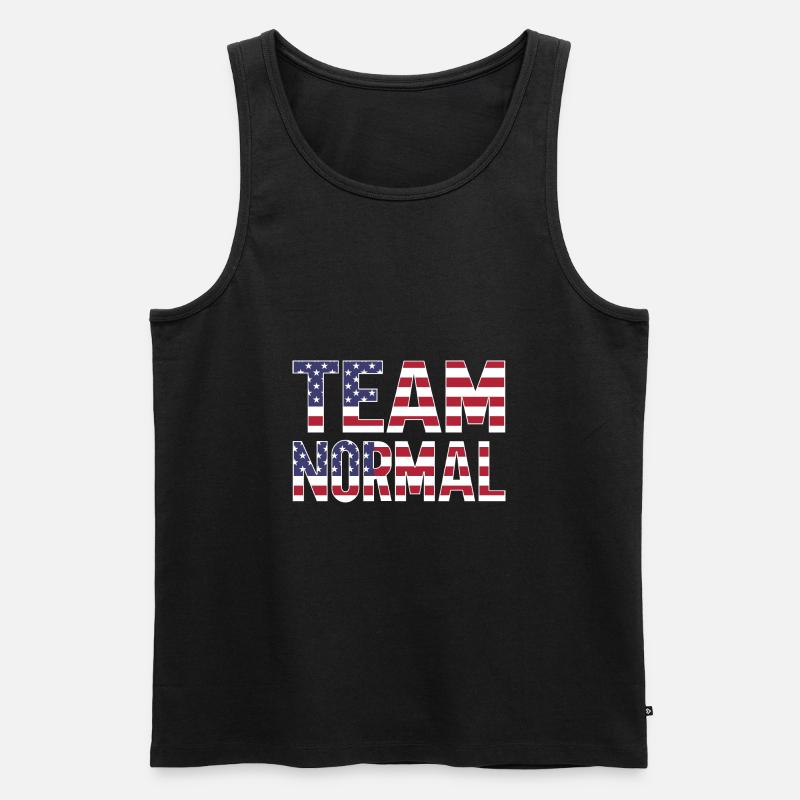 Team Normal - Männer Premium Bio Tank Top - Schwarz