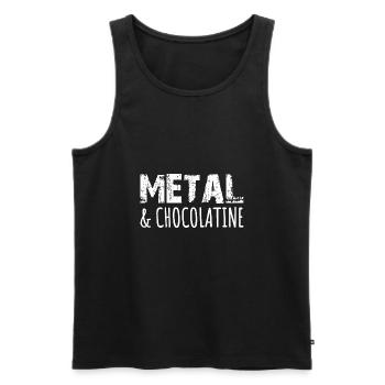 Metal Musik Heavy Metal Black Metal Chocolatine - Männer Premium Bio Tank Top - Schwarz - Vorne - AI Model Male 178 light (178cm)