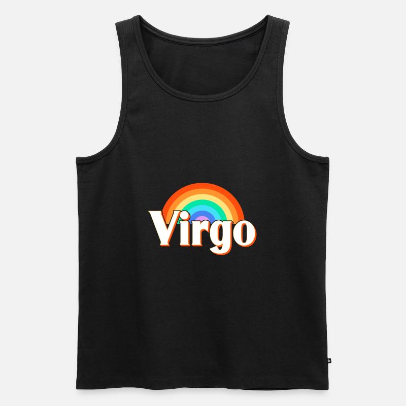 Sternzeichen Jungfrau - Männer Premium Bio Tank Top - Schwarz