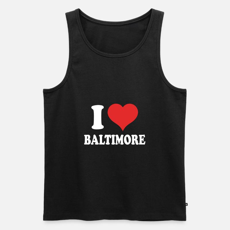 Baltimore - Männer Premium Bio Tank Top - Schwarz