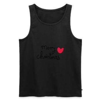 Merry Christmas - Männer Premium Bio Tank Top - Schwarz - Vorne - AI Model Male 178 light (178cm)