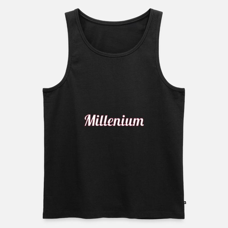 Millenium - Männer Premium Bio Tank Top - Schwarz