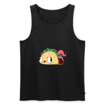 Taco - Männer Premium Bio Tank Top - Schwarz - Vorne - Michal (187cm)