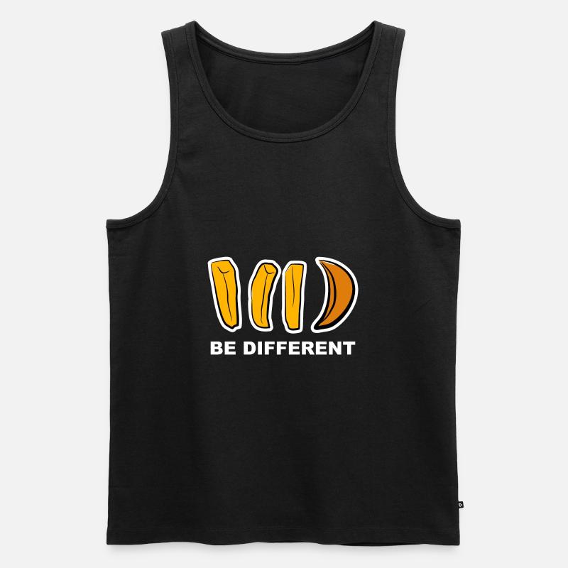 Anders, Different, Aussenseiter, Pommes, Geschenk, - Männer Premium Bio Tank Top - Schwarz