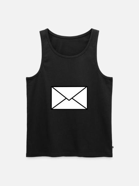 letter - Men's Premium Organic Tank Top - black