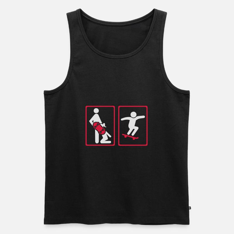 Skateboard - Männer Premium Bio Tank Top - Schwarz