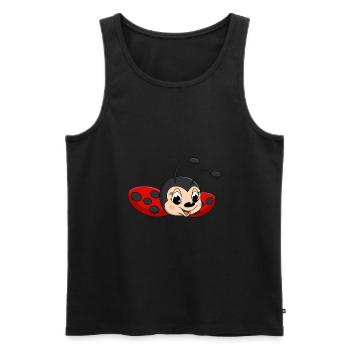lorey.w "little ladybug", girl - Men's Premium Organic Tank Top - black - Front - Michal (187cm)