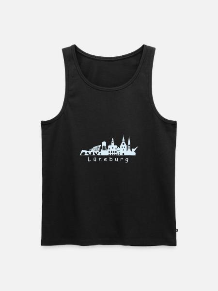 Lüneburg Skyline - Men's Premium Organic Tank Top - black