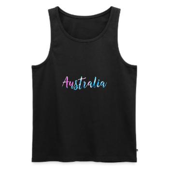 Pour tous ceux qui aiment l'Australie - Débardeur bio Premium Homme - noir - Devant - AI Model Male 178 light (178cm)