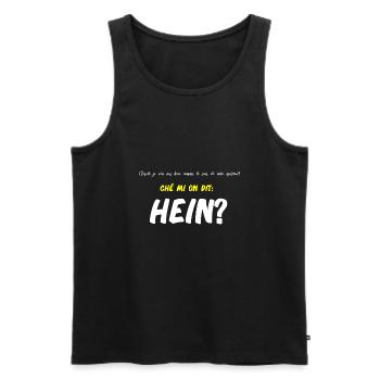 T shirt humour chti homme femme - Débardeur bio Premium Homme - noir - Devant - Michal (187cm)