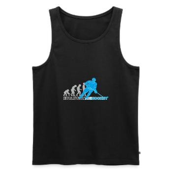 Evolution Ice Hockey, Eishockey - Männer Premium Bio Tank Top - Schwarz - Vorne - AI Model Male 178 light (178cm)