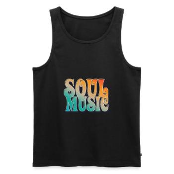 Soul Musique - Débardeur bio Premium Homme - noir - Devant - Michal (187cm)
