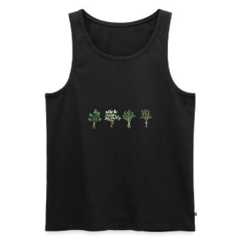 Parsley, sage, rosemary and thyme - Men's Premium Organic Tank Top - black - Front - AI Model Male 178 light (178cm)