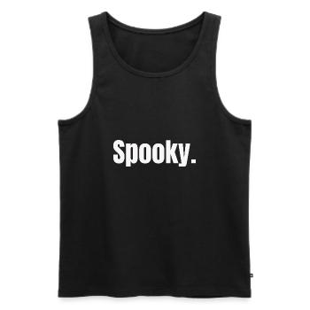 Spooky white - Männer Premium Bio Tank Top - Schwarz - Vorne - Michal (187cm)