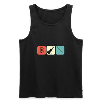 Bratschenschlüssel Bratsche Viola Bratschist - Männer Premium Bio Tank Top - Schwarz - Vorne - AI Model Male 178 light (178cm)