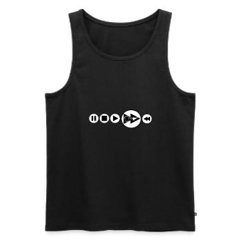 Greyhound Fast Forward Greyhound T Shirt - Men's Premium Organic Tank Top - black - Front - AI Model Male 178 light (178cm)