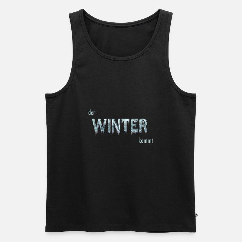 Winter - Männer Premium Bio Tank Top - Schwarz