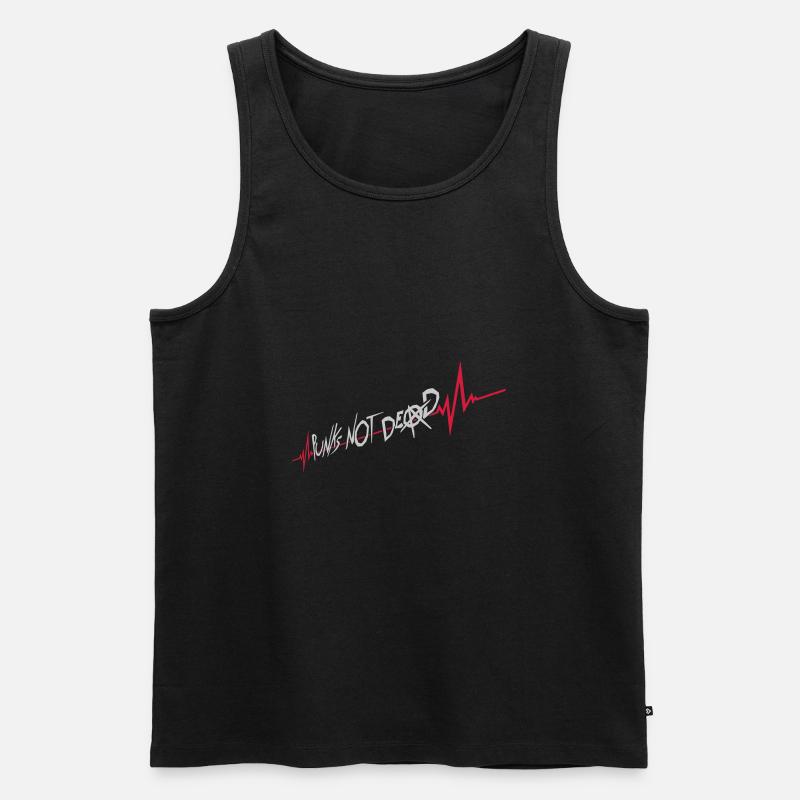 punks not dead Zitat - Männer Premium Bio Tank Top - Schwarz