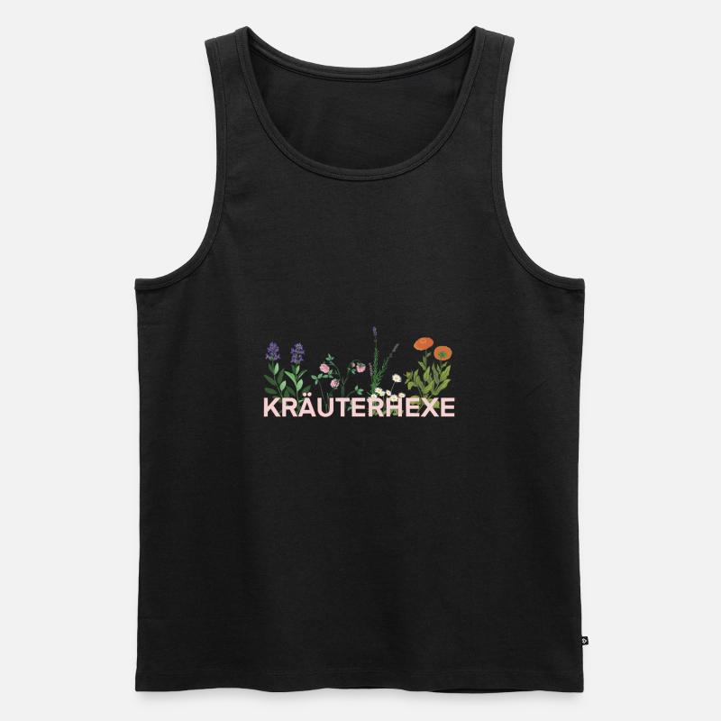 Kräuterhexe - Männer Premium Bio Tank Top - Schwarz