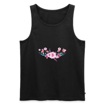 Fleurs - Débardeur bio Premium Homme - noir - Devant - Michal (187cm)