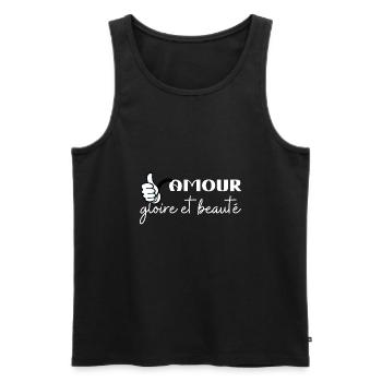 Amour gloire et beauté 2 - Débardeur bio Premium Homme - noir - Devant - Michal (187cm)