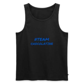 #team chocolatine cadeau - Débardeur bio Premium Homme - noir - Devant - AI Model Male 178 light (178cm)