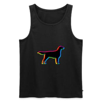 CMYK Irish Red and White Setter - Men's Premium Organic Tank Top - black - Front - AI Model Male 178 light (178cm)