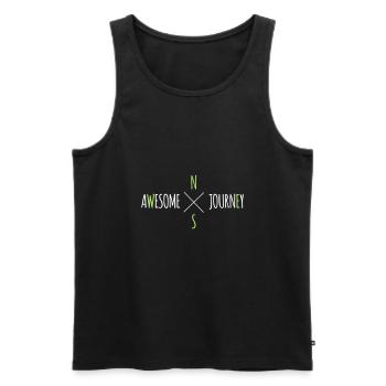 Awesome Journey - T-shirt de voyage (roadtrip) - Débardeur bio Premium Homme - noir - Devant - Michal (187cm)