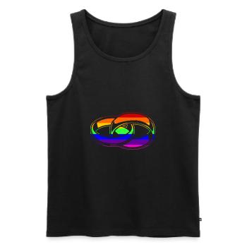 Gay Pride - Marriage - EN - Männer Premium Bio Tank Top - Schwarz - Vorne - Michal (187cm)