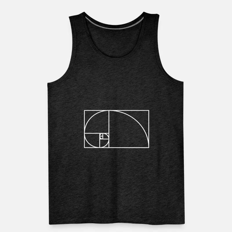 Fibonacci spiral math gift idea nerd Men's Premium Organic Tank Top