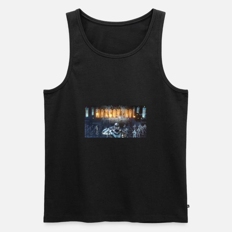 Maxcontrol 1 - Männer Premium Bio Tank Top - Schwarz