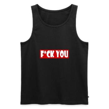 Fuck You - Männer Premium Bio Tank Top - Schwarz - Vorne - AI Model Male 178 light (178cm)