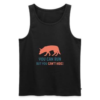 You can run Mantrailing Suchhund Hundeliebhaber - Männer Premium Bio Tank Top - Schwarz - Vorne - Michal (187cm)
