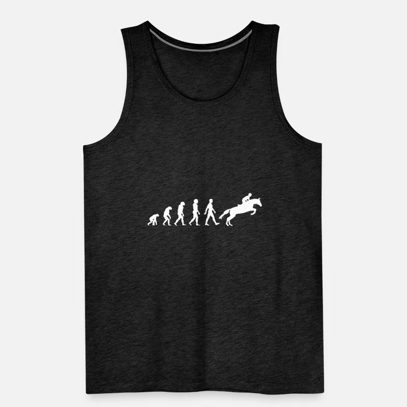 Cheval Cavaliers Cavaliers Équitation Evolution Débardeur bio Premium Homme