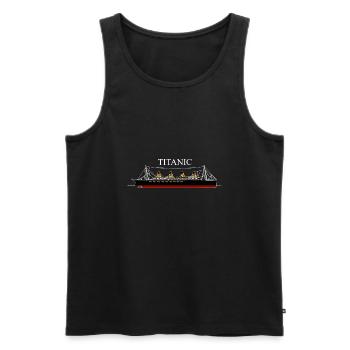 Titanisch - Männer Premium Bio Tank Top - Schwarz - Vorne - AI Model Male 178 light (178cm)