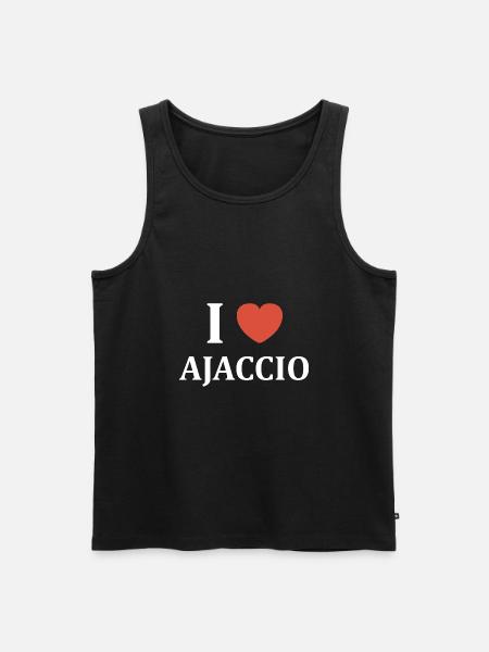 i love ajaccio - Débardeur bio Premium Homme - noir