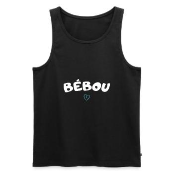 cadeau fete des peres pour bébou - Débardeur bio Premium Homme - noir - Devant - Michal (187cm)