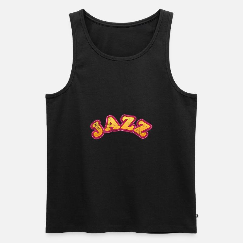 Jazz - Männer Premium Bio Tank Top - Schwarz