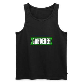 Cool Gardener Lover Designs T-Shirt Present Gift - Männer Premium Bio Tank Top - Schwarz - Vorne - Michal (187cm)