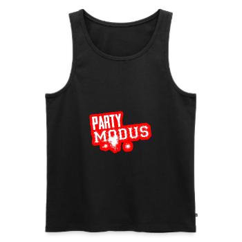 Party modus - Männer Premium Bio Tank Top - Schwarz - Vorne - Michal (187cm)