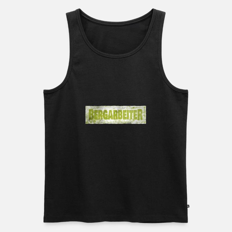 Von Beruf aus Bergarbeiter - Männer Premium Bio Tank Top - Schwarz