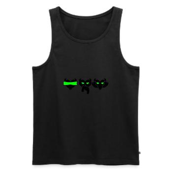 Sieh, sprich, höre kein Übel / see, speak, hear no - Men's Premium Organic Tank Top - black - Front - AI Model Male 178 light (178cm)
