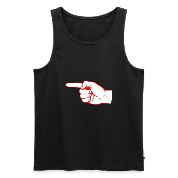 index - Débardeur bio Premium Homme - noir - Devant - AI Model Male 178 light (178cm)