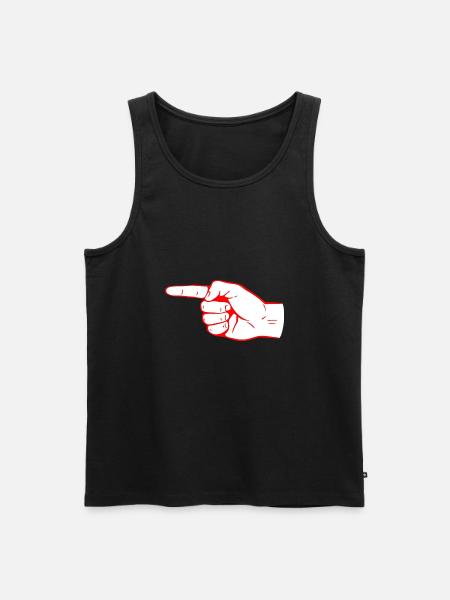 index finger - Men's Premium Organic Tank Top - black