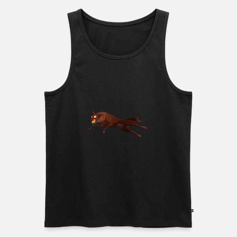Kelpie Flyball - Männer Premium Bio Tank Top - Schwarz