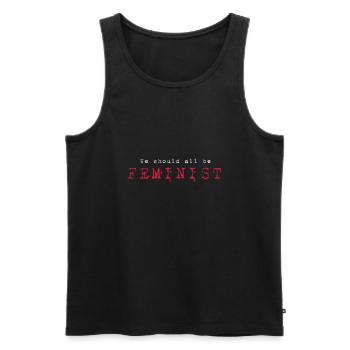 Nous devrions tous être féministes - Débardeur bio Premium Homme - noir - Devant - Michal (187cm)