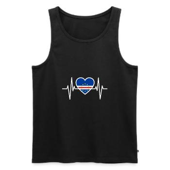 Cap-Vert Cape Verde Cabo Verde Cadeau De Drapeau - Débardeur bio Premium Homme - noir - Devant - AI Model Male 178 light (178cm)