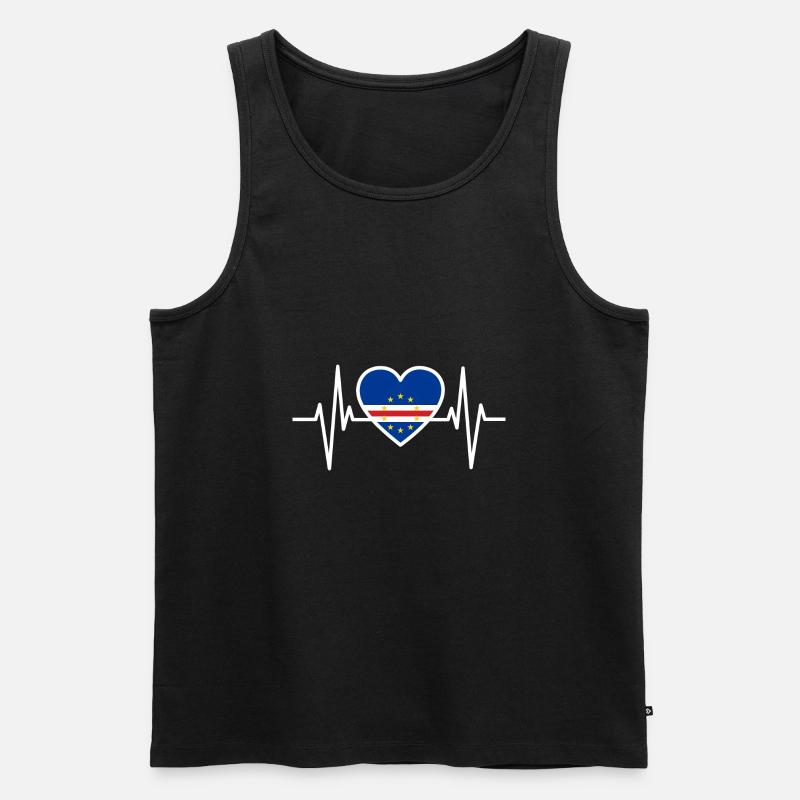 Cap-Vert Cape Verde Cabo Verde Cadeau De Drapeau - Débardeur bio Premium Homme - noir