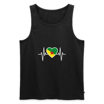Französisch-Guayana Flagge Guyane Geschenk - Männer Premium Bio Tank Top - Schwarz - Vorne - AI Model Male 178 light (178cm)