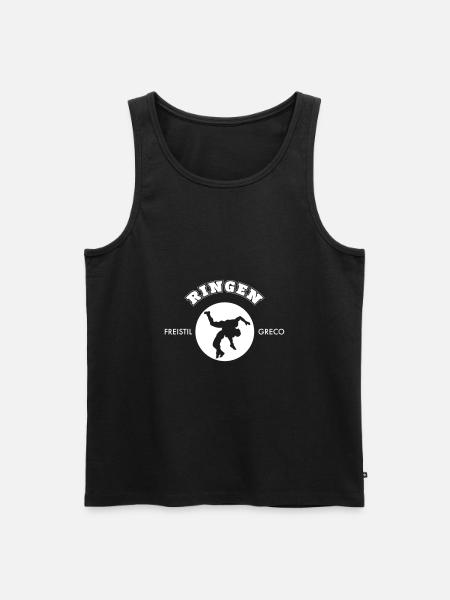 Ringen - Männer Premium Bio Tank Top - Schwarz
